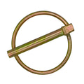 A 6mm x 45mm lynch pin, zinc plated, shown closed, on a white background.