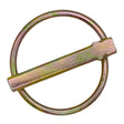 Lynch pin 8mm x 45mm zinc plated, shown closed on a white background.