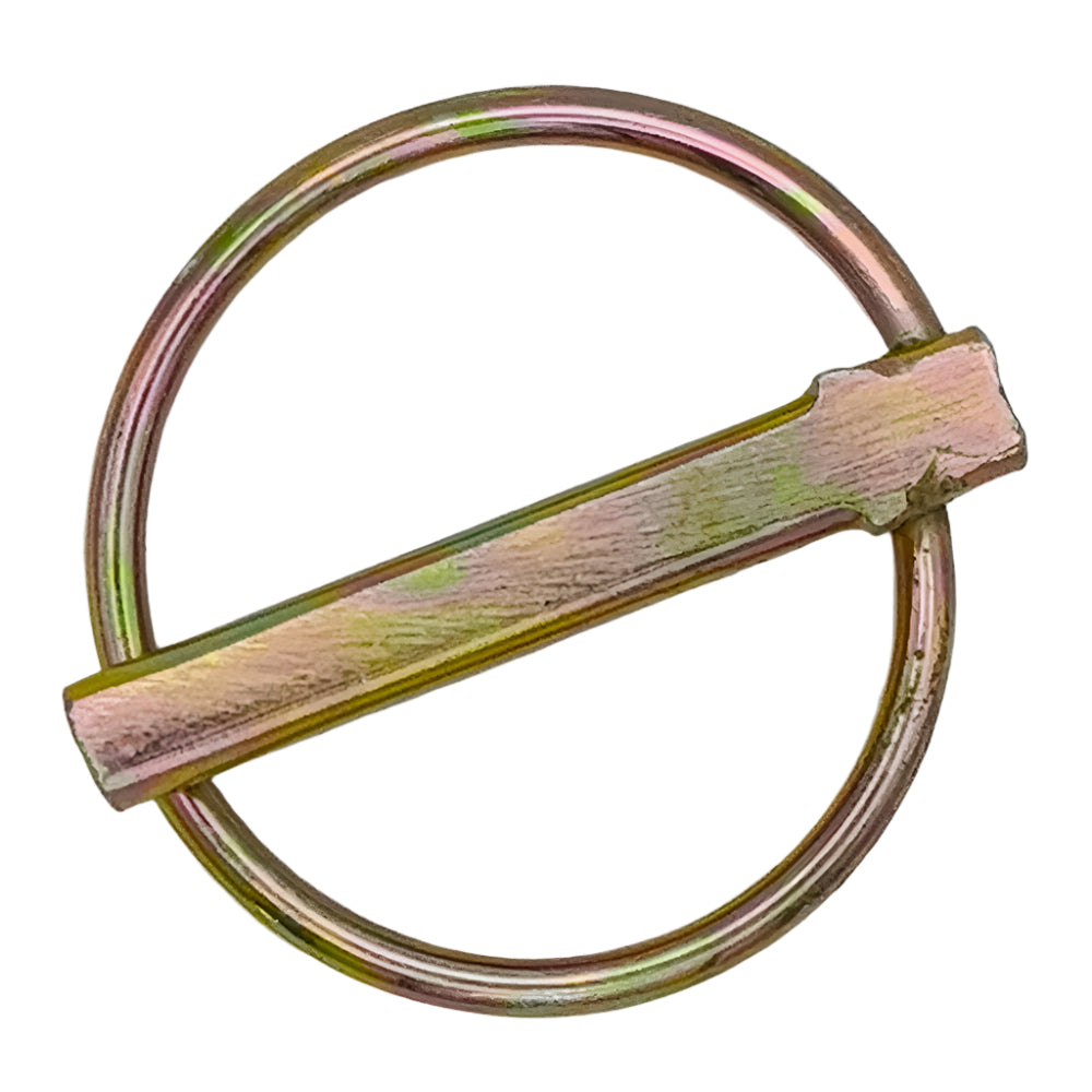 Lynch pin 8mm x 45mm zinc plated, shown closed on a white background.