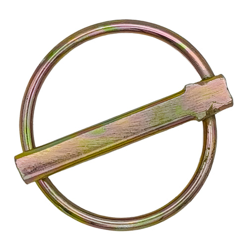 Lynch pin 8mm x 45mm zinc plated, shown closed on a white background.
