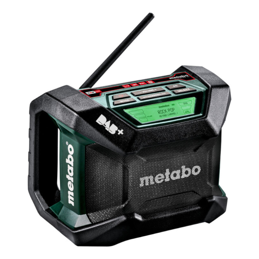 Metabo R 12-18 DAB+ BT (600778380) Cordless Worksite Radio pictured from the front on a white background