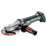 Metabo flat head angle grinder on a white background