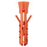 An orange Mungo nylon wall anchor plug shown vertically against a plain white background.
