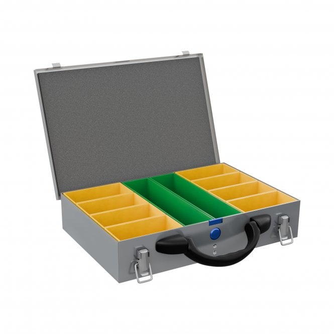 Small Silver Grey Sorta-Case 10 Compartments 335x230x70mm