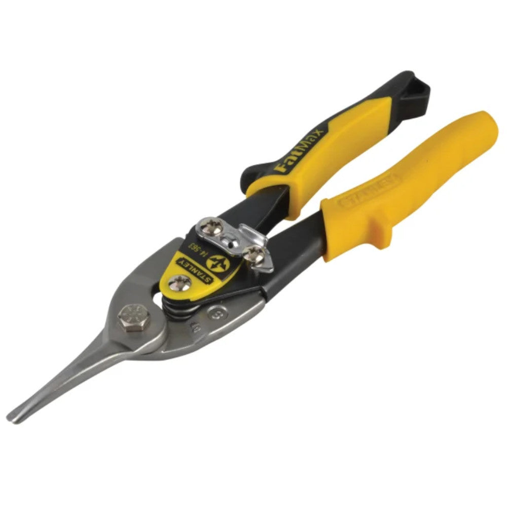 Stanley Yellow Straight Cut Aviation Snips & Holster 250mm