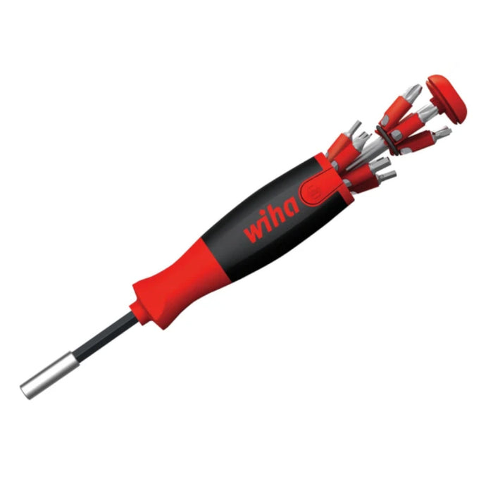 Wiha Lift Up 25 Magnetic Screwdriver with Bit Magazine (SL, PH, PZ, Tex, Hex)