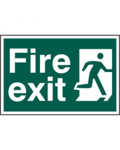 FIRE EXIT MAN RUNNING RIGHT 200x300mm PVC SIGN