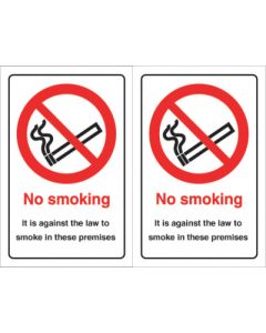NO SMOKING SELF ADHESIVE DOUBLE SIDED 148mm X 210mm