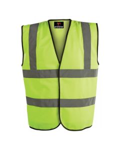 Yellow Hi Vis Vest on a white background