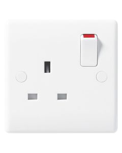 BG Electrical 821DP White 1 Gang Single Switched Socket Double Pole 13A