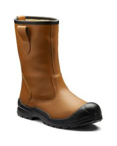 Dickies FA23350S Rigger Work Boot Image. Brown boot on white background 