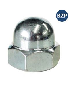 Metric Dome Nut Bright Zinc Plated DIN 1587