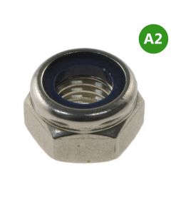 Metric Nyloc Nut Type T DIN 985 Stainless Steel A2 (304)
