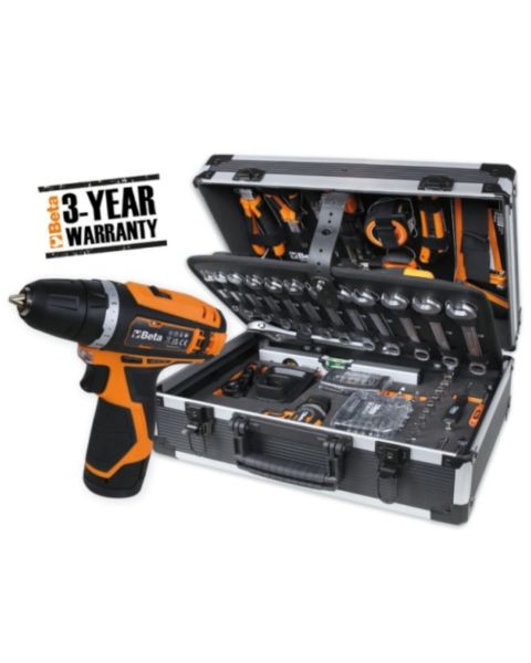 Beta Tool Case With Assortment Of 146 Tools For General Maintenance & 12V Ultracompact Drill