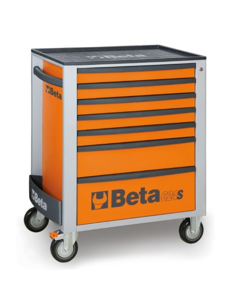Beta C24S/7-O Mobile Roller Cab With Seven Drawers Orange 024002071